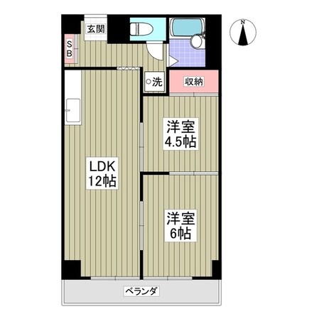 竹林マンションⅡの物件間取画像